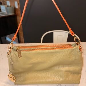 EUC VALENTINA leather hand bag purse-green- Italian/Made in Italy